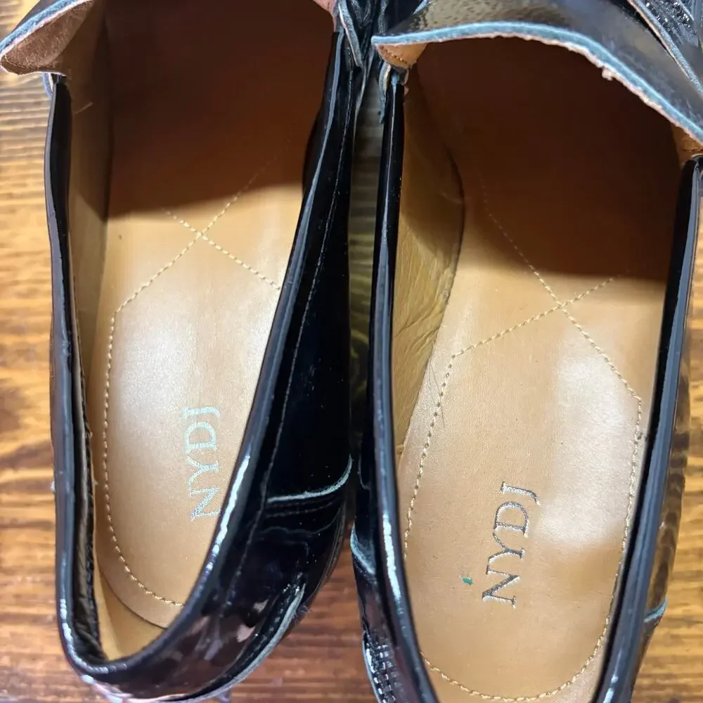 NYDJ Black Heeled‎ Loafers Size 10